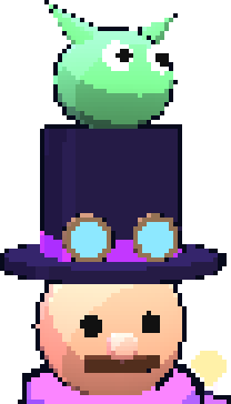 Kaz, the ringmaster, with a Gremlin riding on the top hat